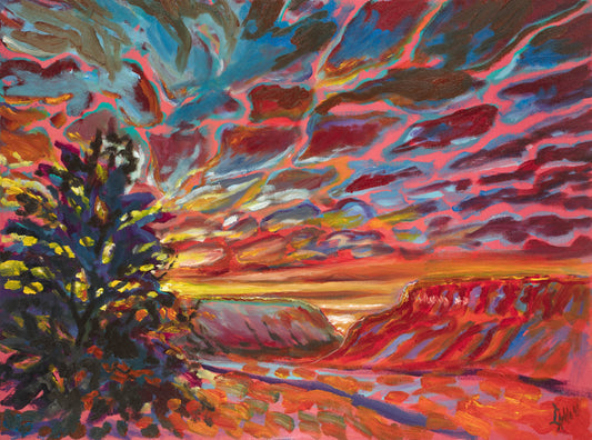 Bluffs Ablaze | Original Oil Painting