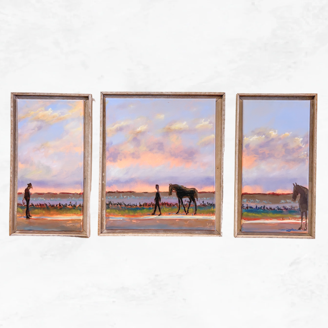 Training Day - Triptych | Original Oil Painting