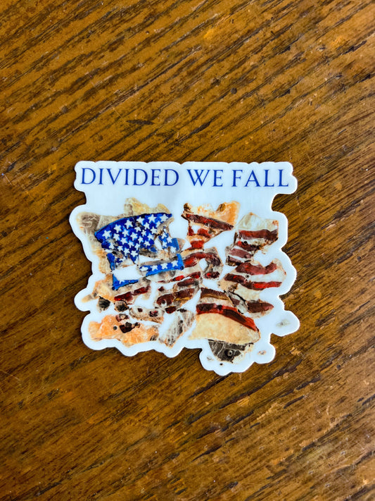 Divided We Fall | Weatherproof Vinyl Sticker