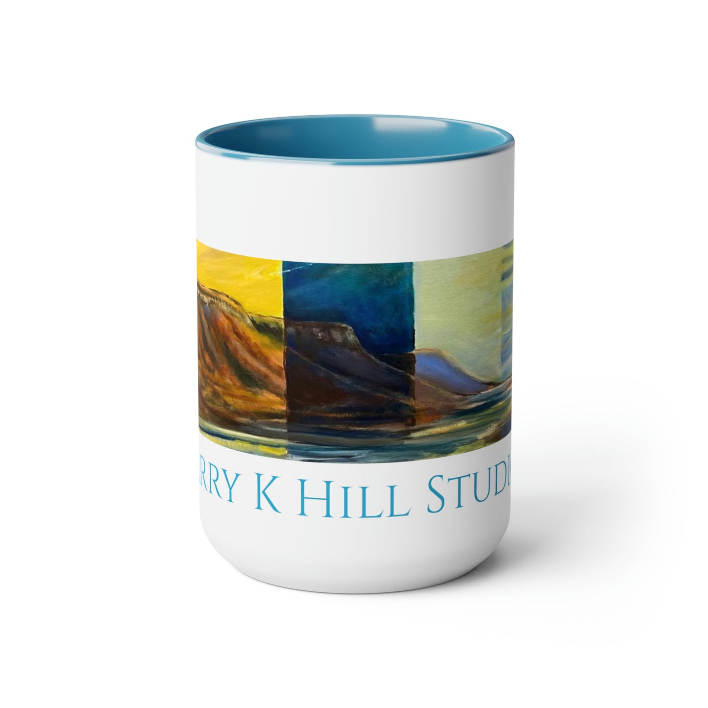 Panoramic Bluffs | Two-Tone Coffee Mug, 15oz