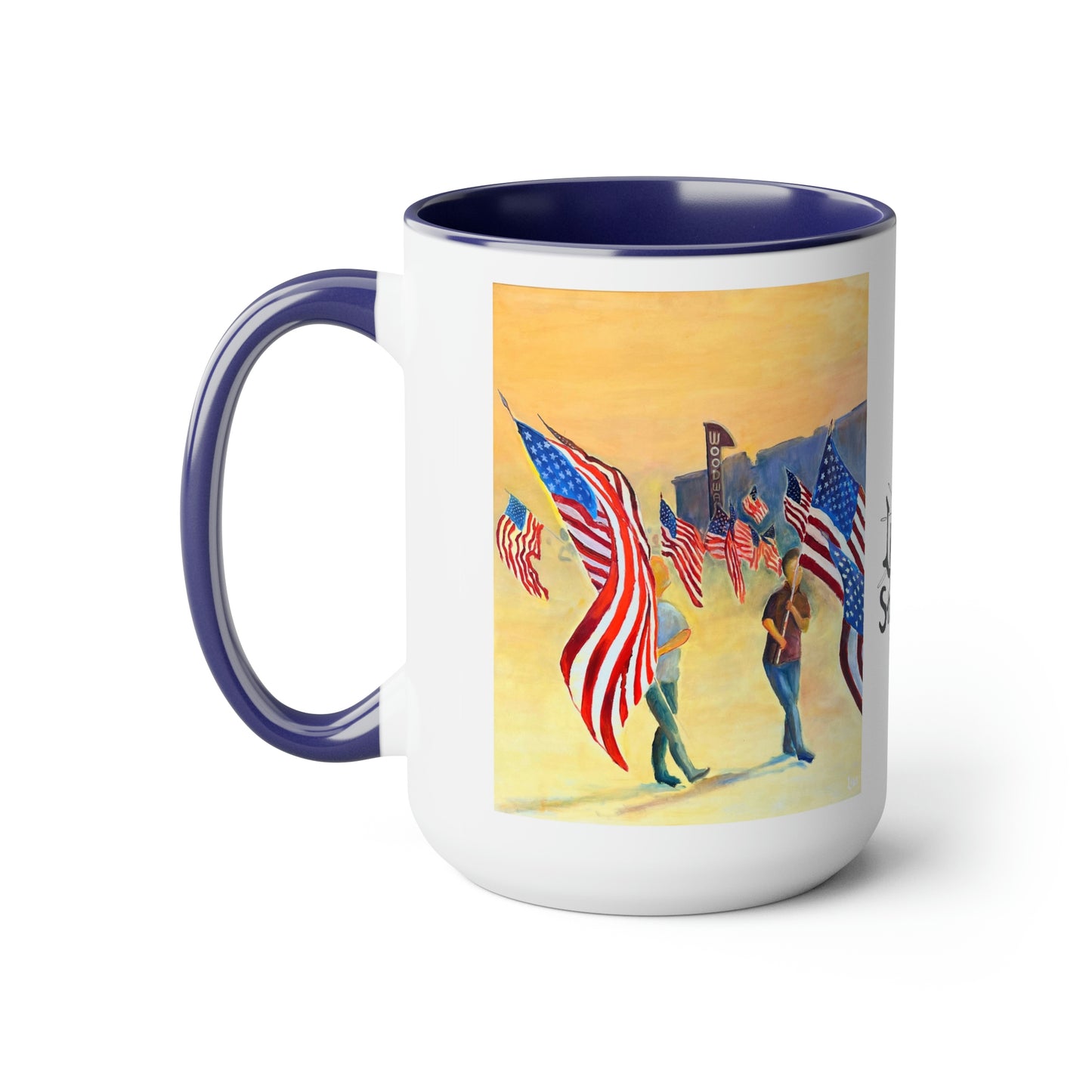 Parade of Flags | Two-Tone Coffee Mugs, 15oz