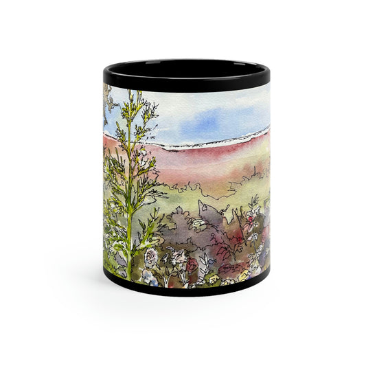 Prairie Botanicals | Art Print on Black mug 11oz
