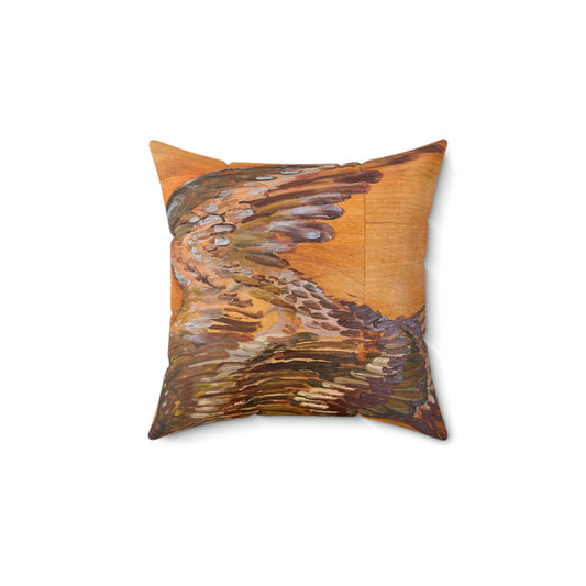 Flight of the Red Falcon | Spun Polyester Square Pillow